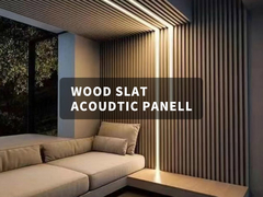 आधुनिक अंतरिक्ष के लिए उच्च घनत्व वाले लकड़ी के स्लेट ध्वनिक पैनल स्थापित करने में आसान