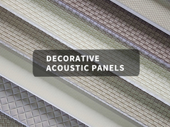 दीवार सजावट के लिए चमड़े के खत्म के साथ अनुकूलित रंग पीईटी ध्वनिक पैनल